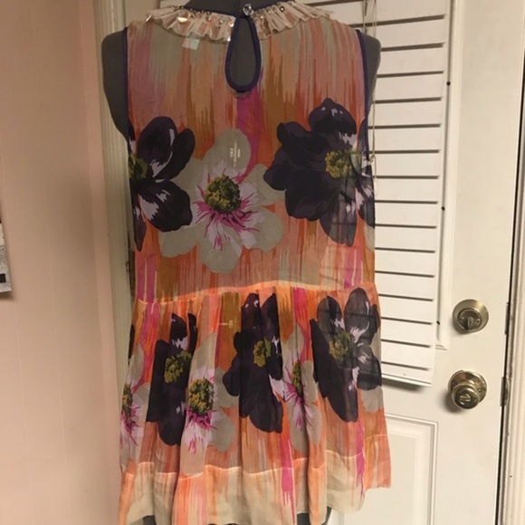 Plenty by Tracy Reese floral sheer sleeveless top - Picture 4 of 6